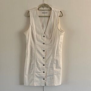 Abercrombie & Fitch Cream V-Neck Mini Dress
